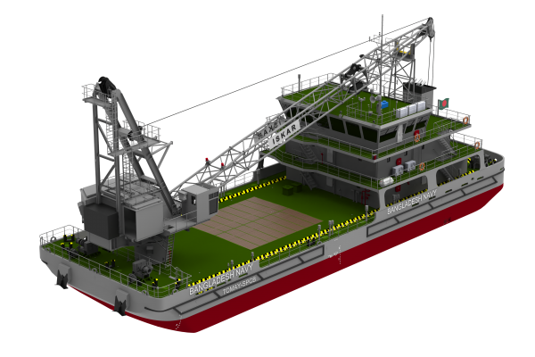 SELF PROPPELLER CRANE BARGE